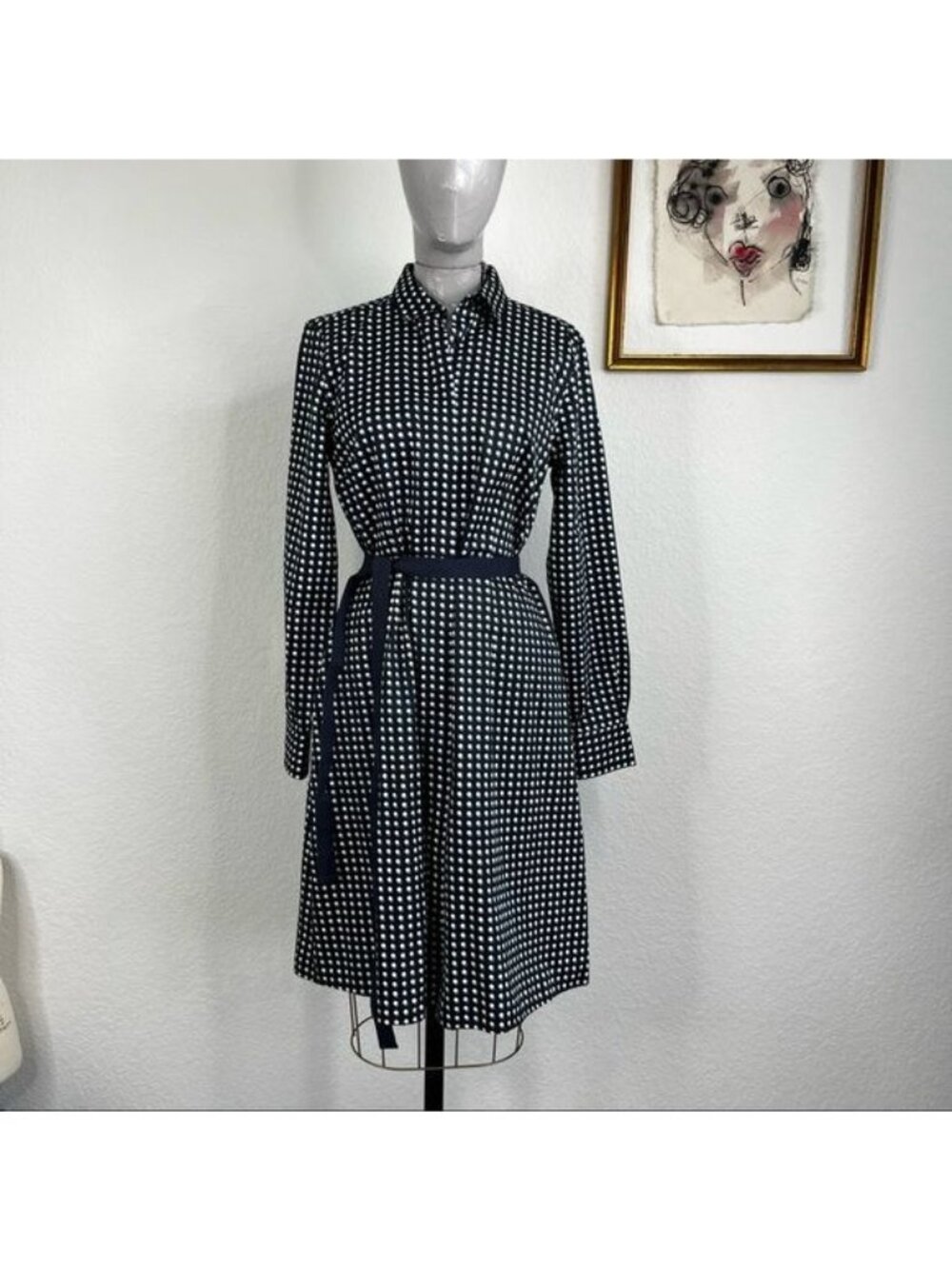 Brooks Brothers Scattered Dot Shirtdress